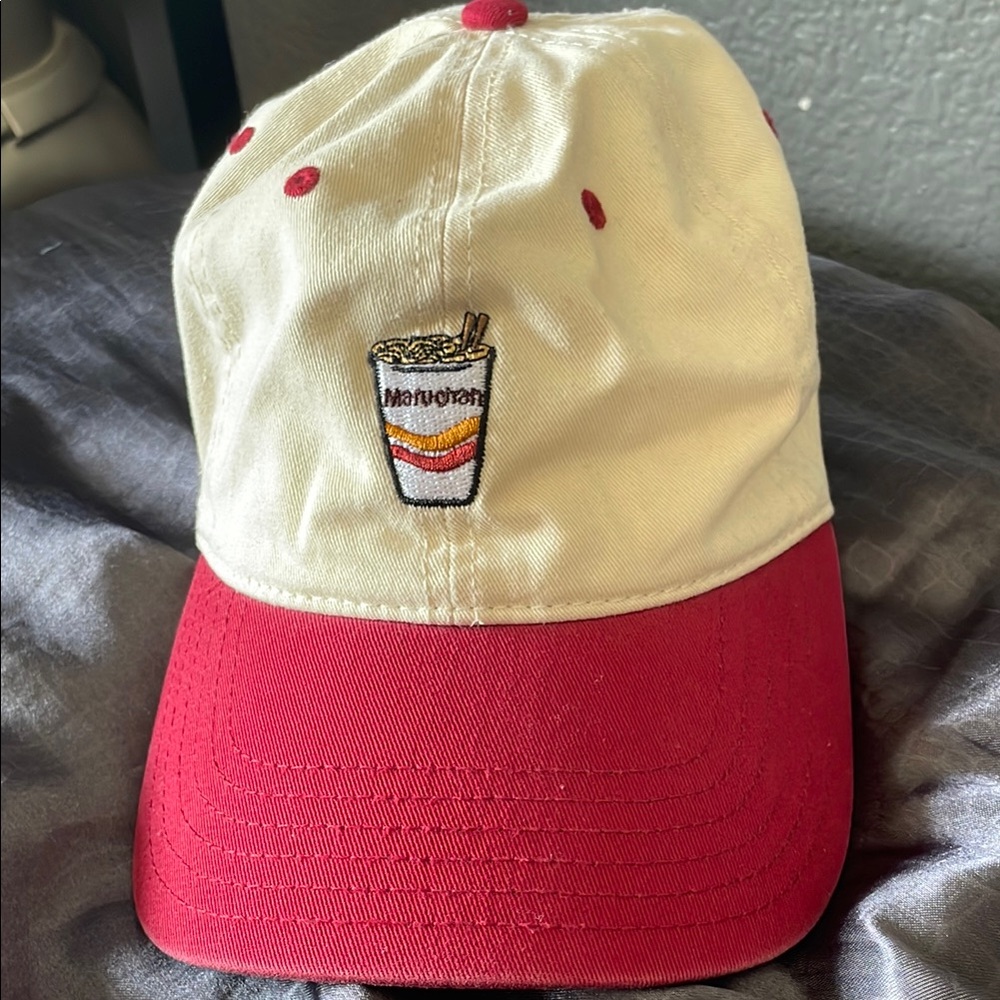 Red and Cream Two-Tone Baseball Hat